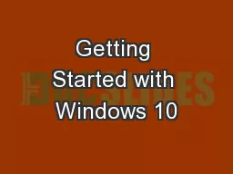 Getting Started with Windows 10