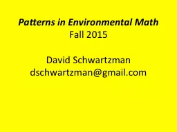 Patterns in Environmental Math