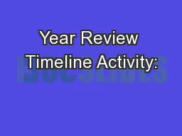 Year Review Timeline Activity: