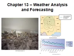 Chapter 13 – Weather Analysis and Forecasting