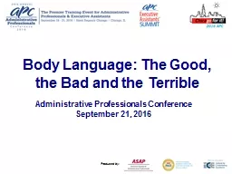 Body Language: The Good,
