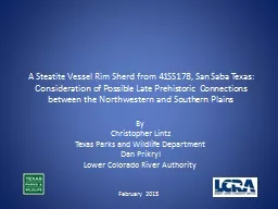 A Steatite Vessel Rim Sherd from 41SS178, San Saba Texas: C