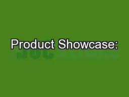 Product Showcase: