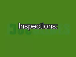 Inspections: