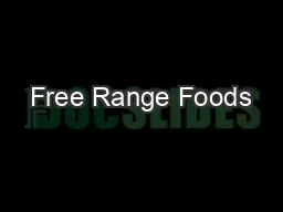 Free Range Foods