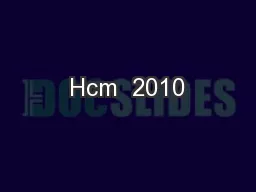 Hcm  2010