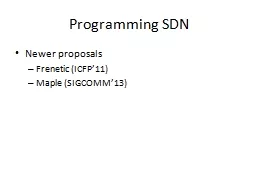 Programming SDN