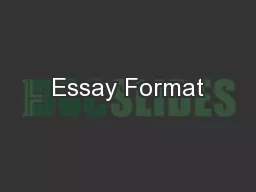 Essay Format