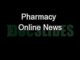 Pharmacy Online News