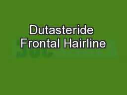 Dutasteride Frontal Hairline