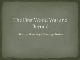 The First World War and Beyond