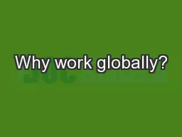 Why work globally?
