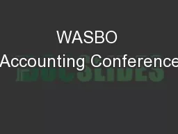 WASBO Accounting Conference