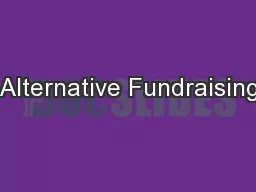 Alternative Fundraising