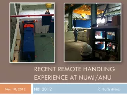 Recent Remote Handling Experience at NuMI/ANU