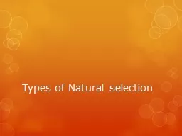 Types of Natural selection