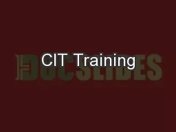 CIT Training