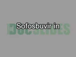 Sofosbuvir in