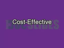 Cost-Effective