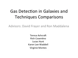 Gas Detection in Galaxies and Techniques