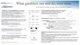 What gamblers say and do, over time.