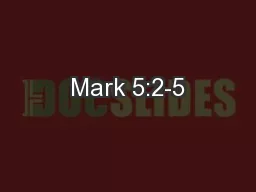 Mark 5:2-5