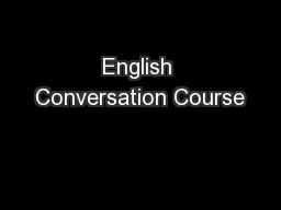 English Conversation Course