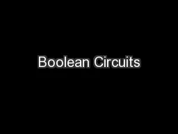 Boolean Circuits