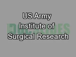 US Army Institute of Surgical Research