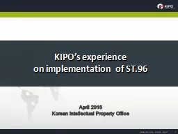 KIPO’s experience