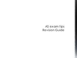 AS exam tips