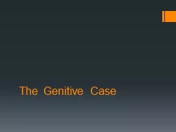 The Genitive Case