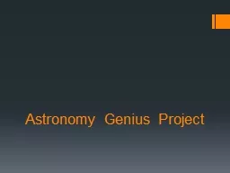 Astronomy Genius Project