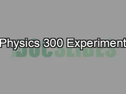 Physics 300 Experiment #3: Environmental Radioactivity