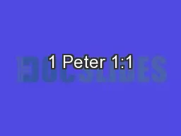 1 Peter 1:1