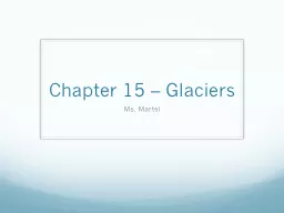 Chapter 15 – Glaciers
