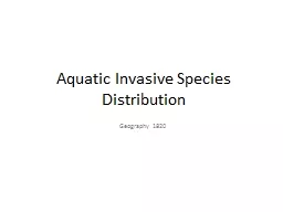 Aquatic Invasive Species Distribution