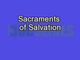 Sacraments of Salvation