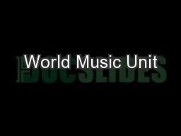 World Music Unit