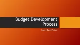 Budget Development Process