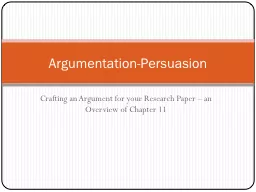 Crafting an Argument for your Research Paper – an Overvie
