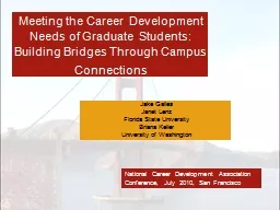 Meeting the Career Development Needs of Graduate Students: