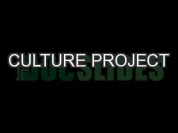 CULTURE PROJECT
