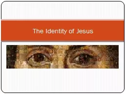 The Identity of Jesus