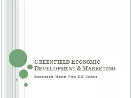 Greenfield Economic Development & Marketing