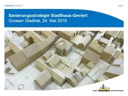 Sanierungsstrategie Stadthaus-Geviert