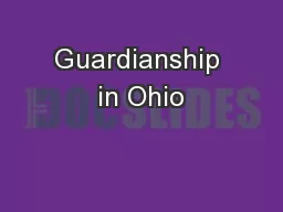 Guardianship in Ohio