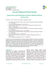 Journal of Medicinal Plants Studies Year  Volume Issue