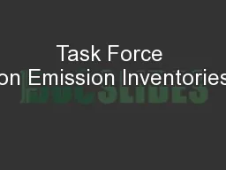 Task Force on Emission Inventories