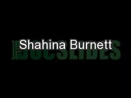 Shahina Burnett